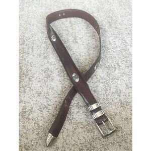 Top Grain  Brown Oiled Leather Golf Belt 40